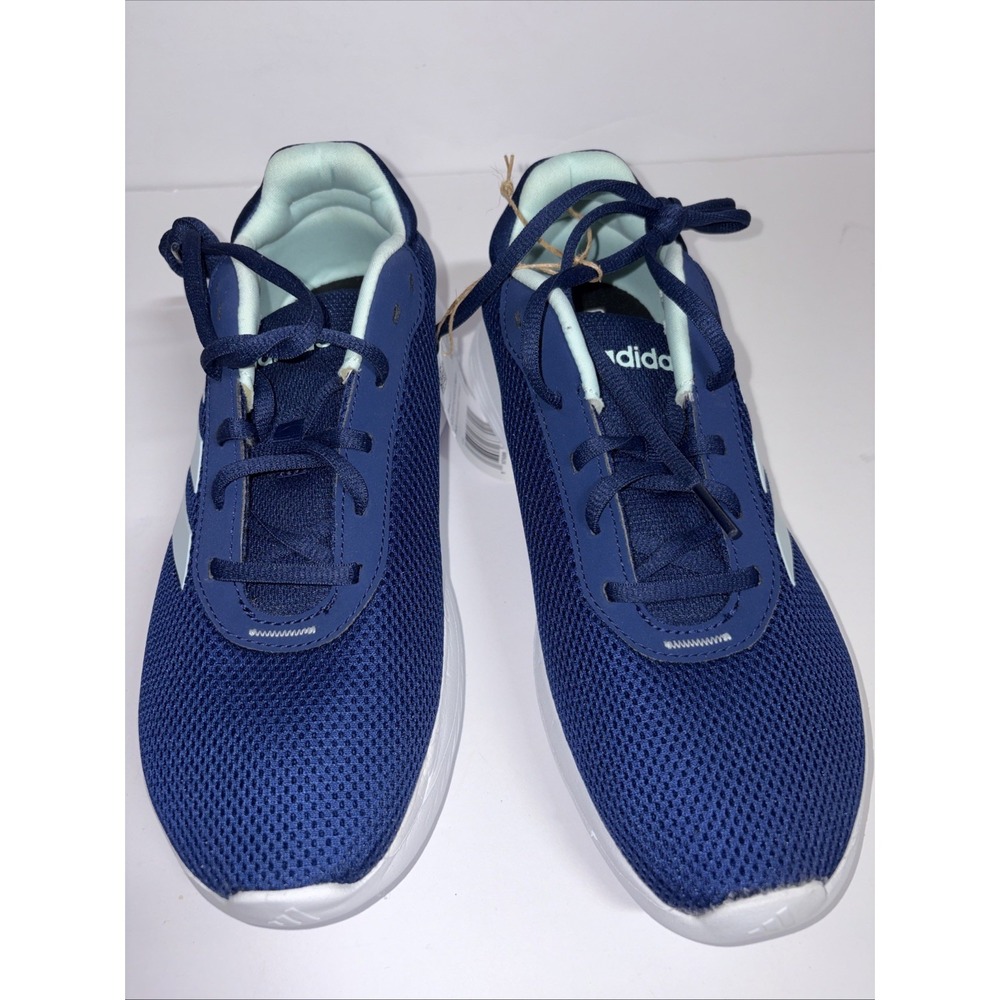 Adidas Women's Cloudfoam Comfy Lace Up Sneakers Size 6.5 Blue Casual New In Box
